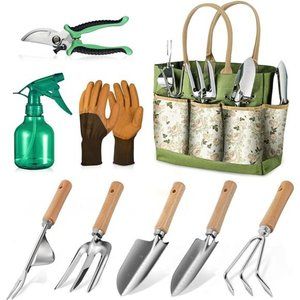 Gardening Tools 9-Piece Heavy Duty Gardening Hand Tools with Fashion and Durable